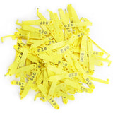 100Pcs Sheep Ear Tag Double Folded Yellow Integrated Number Animal Identification Card - Front View