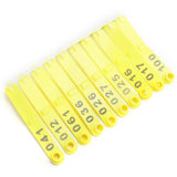 100Pcs Sheep Ear Tag Double Folded Yellow Integrated Number Animal Identification Card