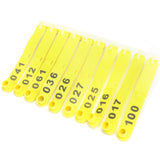 100Pcs Sheep Ear Tag Double Folded Yellow Integrated Number Animal Identification Card