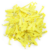 100Pcs Sheep Ear Tag Double Folded Yellow Integrated Number Animal Identification Card