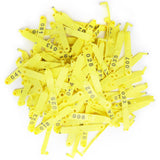 100Pcs Sheep Ear Tag Double Folded Yellow Integrated Number Animal Identification Card - Rear View