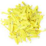 100Pcs Sheep Ear Tag Double Folded Yellow Integrated Number Animal Identification Card