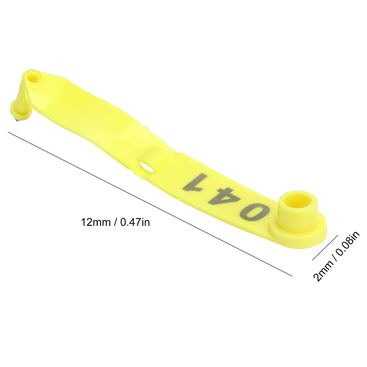 100Pcs Sheep Ear Tag Double Folded Yellow Integrated Number Animal Identification Card