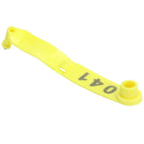 100Pcs Sheep Ear Tag Double Folded Yellow Integrated Number Animal Identification Card