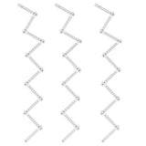 3Pcs Folding Ruler DIY Multi Angle Ruler Linear Measurement for Carpentry Tile Laying - Front View