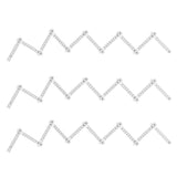 3Pcs Folding Ruler DIY Multi Angle Ruler Linear Measurement for Carpentry Tile Laying