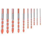 10PCS Multifunctional Drill Bits Set 3/4/5/6/6/8/10/12/14/16mm Triangular Drilling Bit for Wood