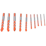 10PCS Multifunctional Drill Bits Set 3/4/5/6/6/8/10/12/14/16mm Triangular Drilling Bit for Wood - 45-Degree Angle