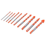 10PCS Multifunctional Drill Bits Set 3/4/5/6/6/8/10/12/14/16mm Triangular Drilling Bit for Wood - Close-Up Angle