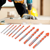 10PCS Multifunctional Drill Bits Set 3/4/5/6/6/8/10/12/14/16mm Triangular Drilling Bit for Wood - Extra Image