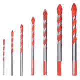 Drill Bit Set Multi Purpose Bits Accessory for Ceramic Tile Concrete Glass Drilling(7Pcs )