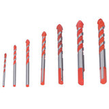 Drill Bit Set Multi Purpose Bits Accessory for Ceramic Tile Concrete Glass Drilling(7Pcs ) - Rear View
