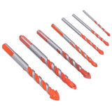 Drill Bit Set Multi Purpose Bits Accessory for Ceramic Tile Concrete Glass Drilling(7Pcs )
