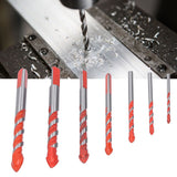 Drill Bit Set Multi Purpose Bits Accessory for Ceramic Tile Concrete Glass Drilling(7Pcs )