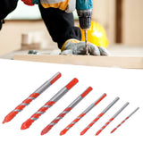 Drill Bit Set Multi Purpose Bits Accessory for Ceramic Tile Concrete Glass Drilling(7Pcs ) - Extra Image