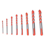Drill Bit Set Multi Purpose Bits Accessory for Ceramic Tile Concrete Glass Drilling(8Pcs )