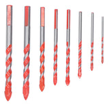 Drill Bit Set Multi Purpose Bits Accessory for Ceramic Tile Concrete Glass Drilling(8Pcs ) - Low Angle