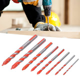 Drill Bit Set Multi Purpose Bits Accessory for Ceramic Tile Concrete Glass Drilling(8Pcs ) - Extra Image