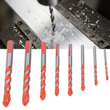 Drill Bit Set Multi Purpose Bits Accessory for Ceramic Tile Concrete Glass Drilling(8Pcs )