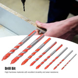 Drill Bit Set Multi Purpose Bits Accessory for Ceramic Tile Concrete Glass Drilling(8Pcs ) - Extra Image