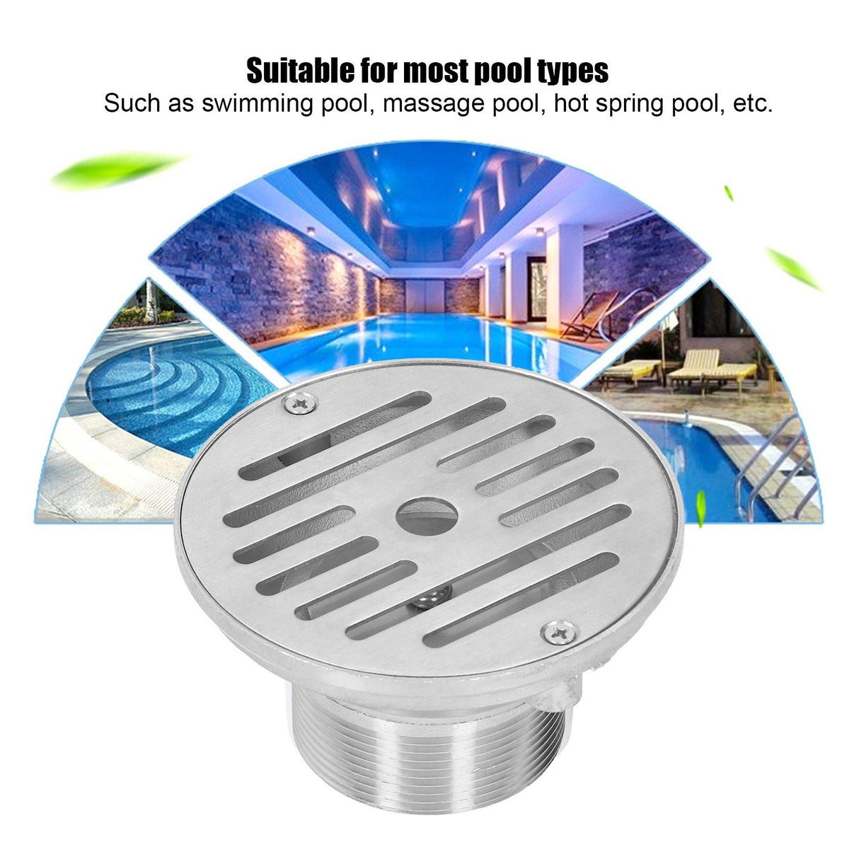 2inch Male Thread Swimming Pool Drain Water Overflow Outlet Swimming Pool Accessory