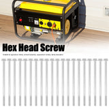 20pcs M6 x 120mm Hex Extended Motor Screw Hex Head Long Screw for Agriculture Household