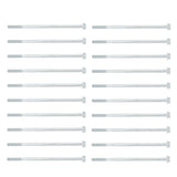 20Pcs Long Hex Bolt Flange Flat Head Screw Replacement M6x135 Generator Hardware Fittings - Front View