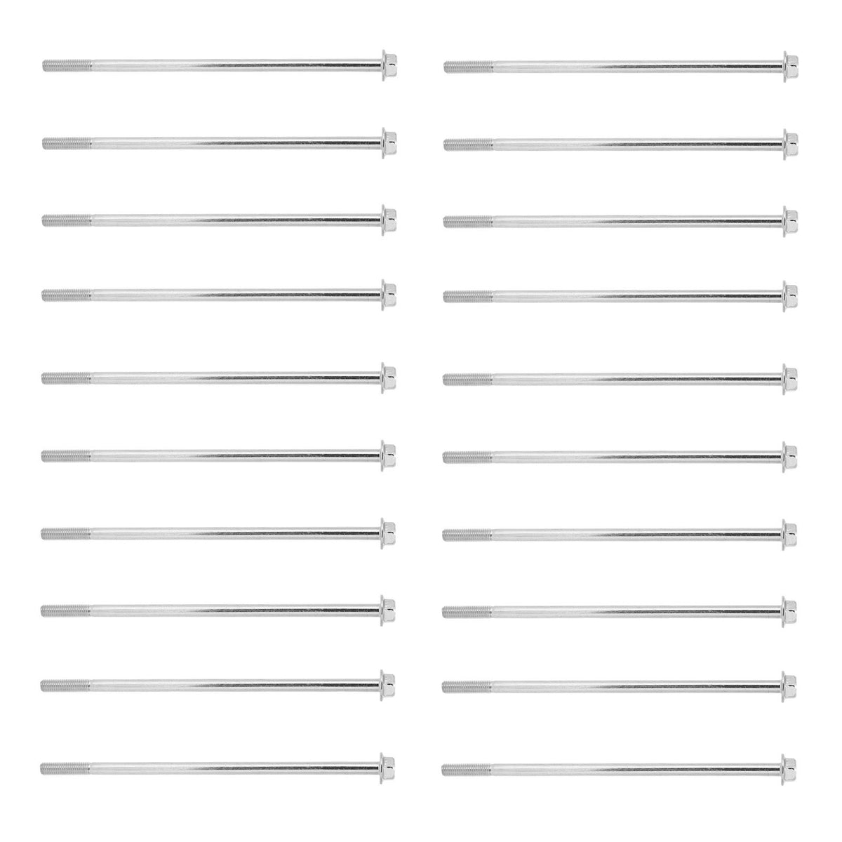 20Pcs Hex Flange Long Bolt Motor Generator Rotor Stator Screw Replacement Parts M6x155