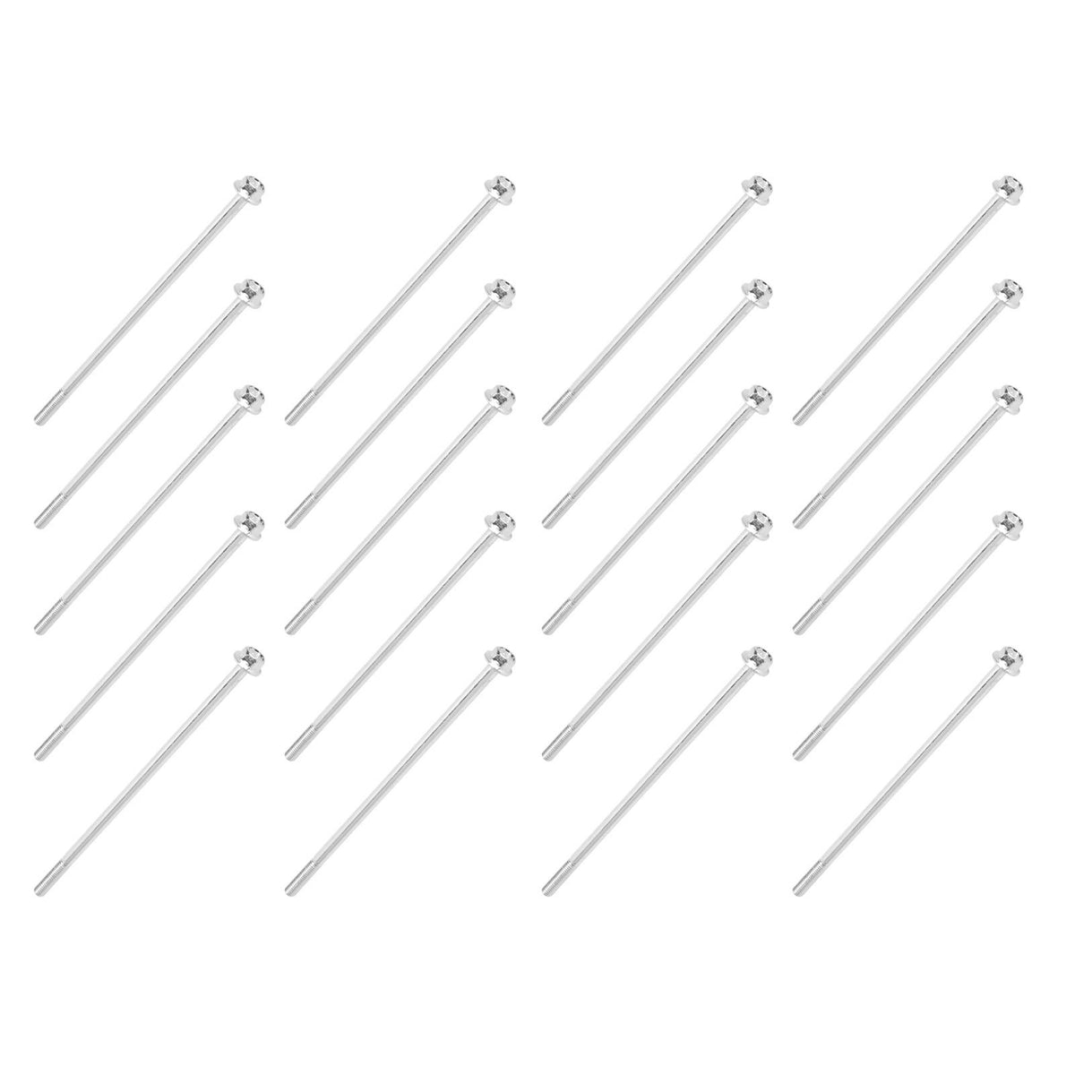 20Pcs Hex Flange Long Bolt Motor Generator Rotor Stator Screw Replacement Parts M6x155