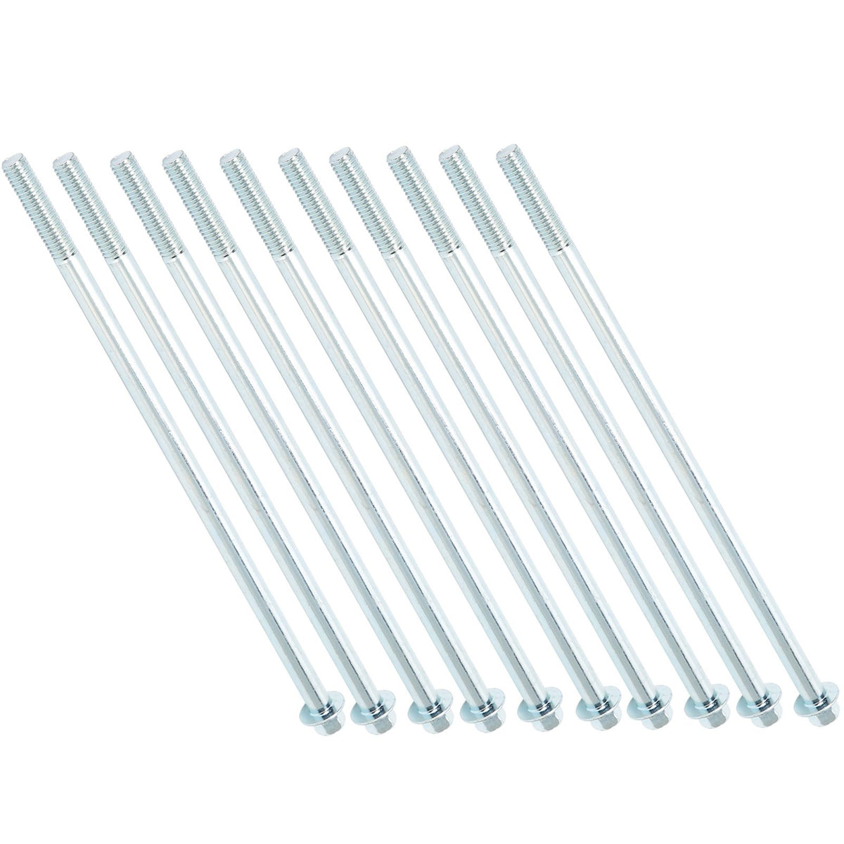 10Pcs M8x210 Motor Bracket Screw Gasoline Hex Flange Long Bolts Fastener Accessory