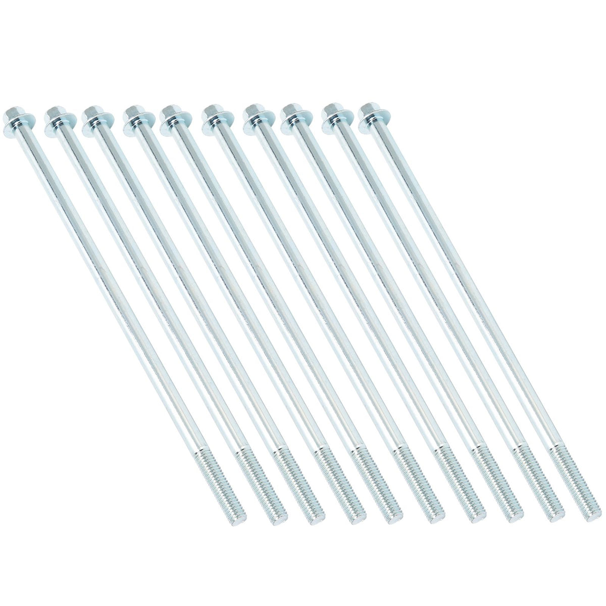10Pcs M8x210 Motor Bracket Screw Gasoline Hex Flange Long Bolts Fastener Accessory