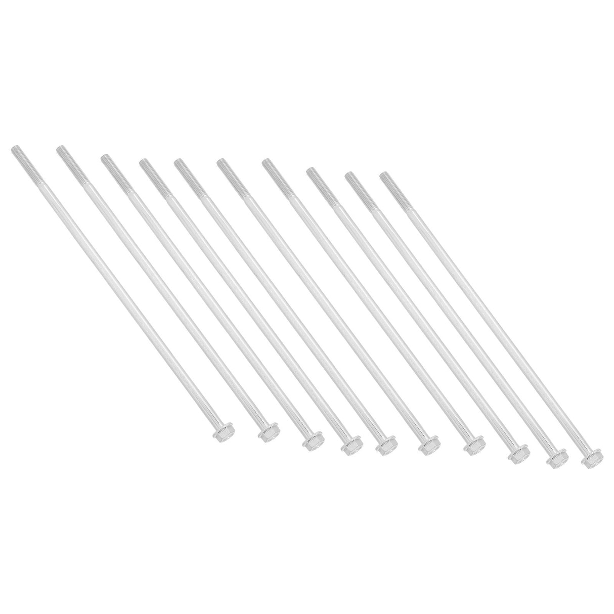 10Pcs Long Flange Bolt M8x235 Hex Head Flange Screw Gasoline Generator Replacement Parts