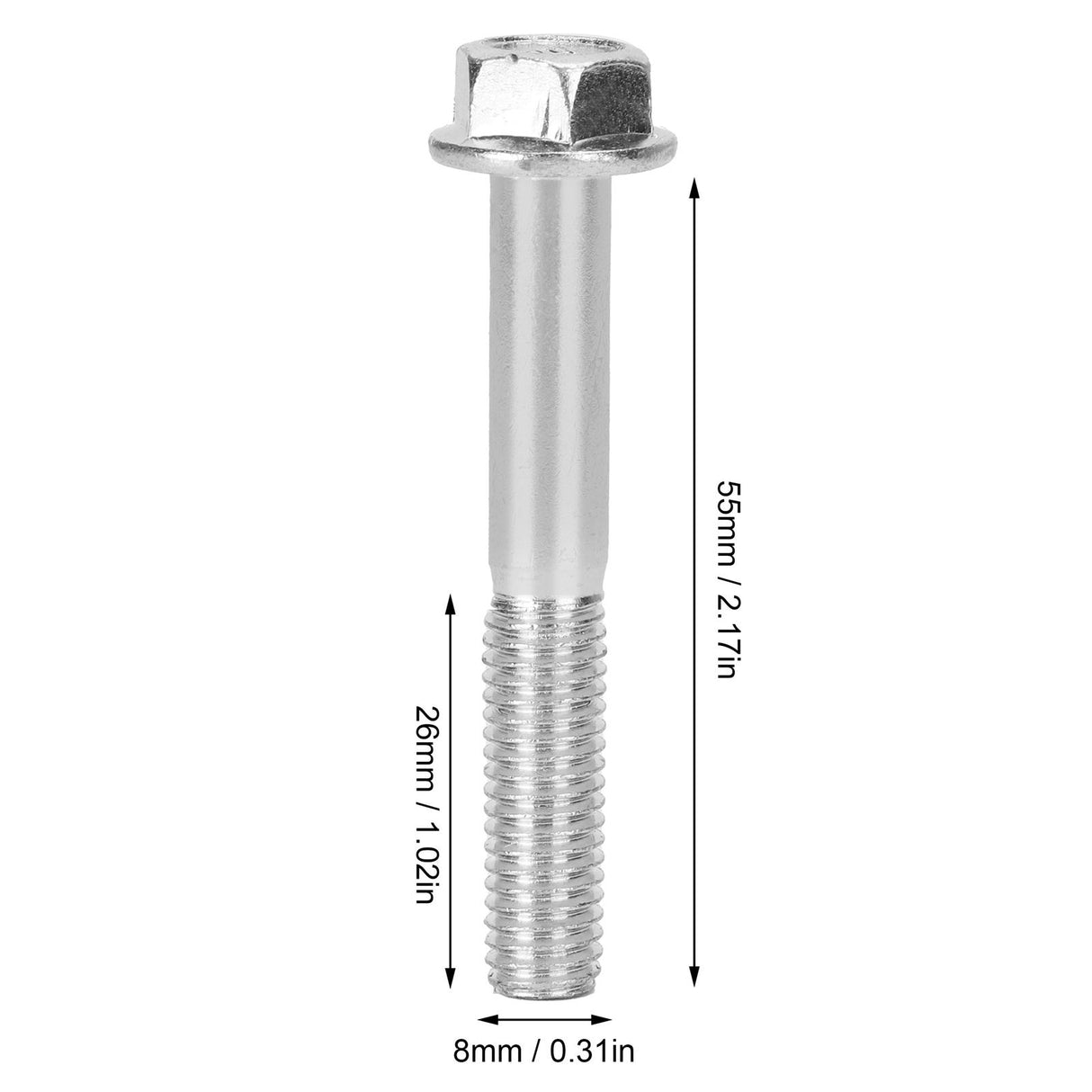 30Pcs M8x55 Screws Cylinder Bolt Accessory for 168F/170F 2kw‑3kw Gasoline Generator