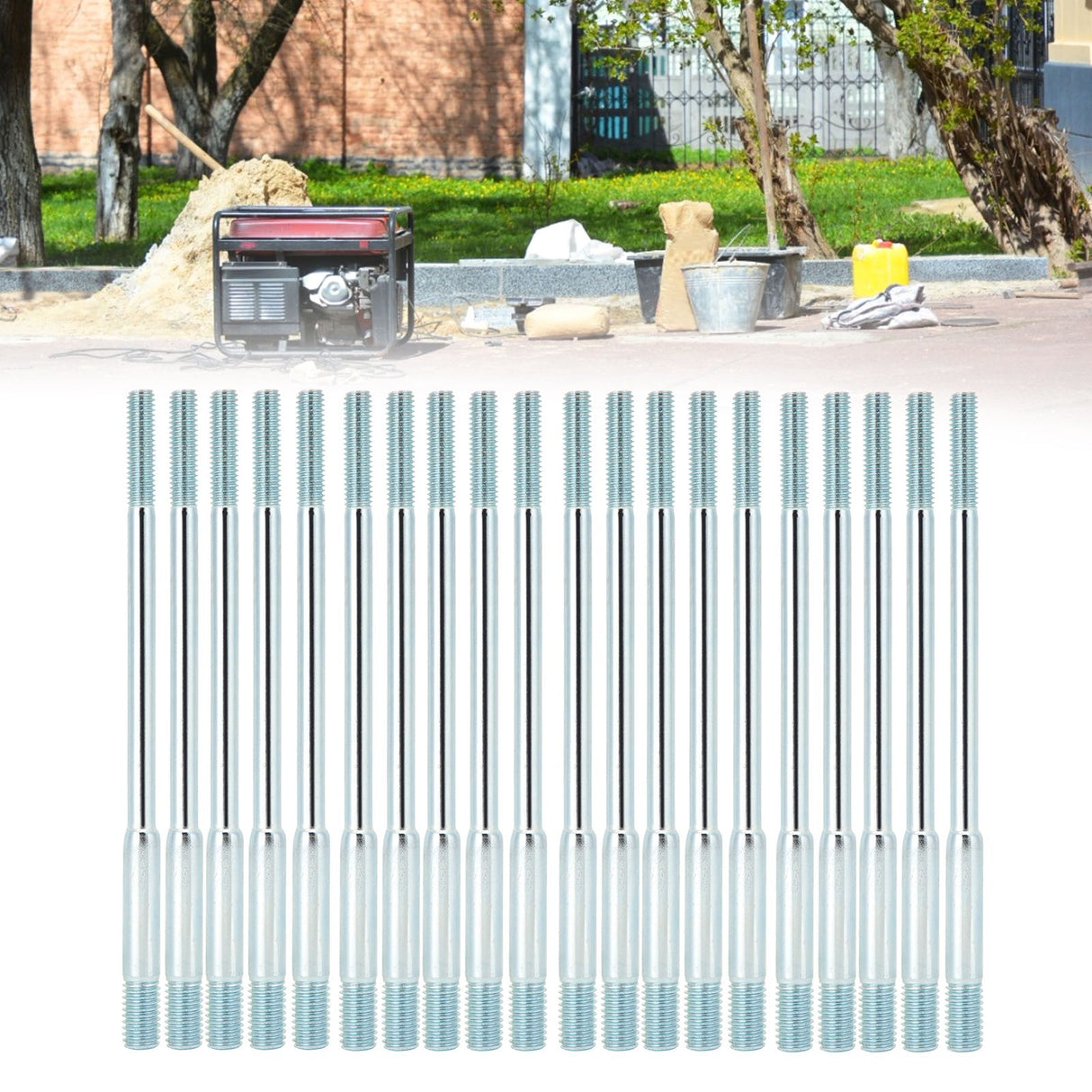 20PCS M6x8x135 Cylinder Head Stud Bolts Double End Threaded Fit for 188F Gasoline Generator