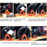 Kids Balanced Scooter Skis Stand Parking Rack Snowboard Equipment for Winter Skiing Black - Extra Image