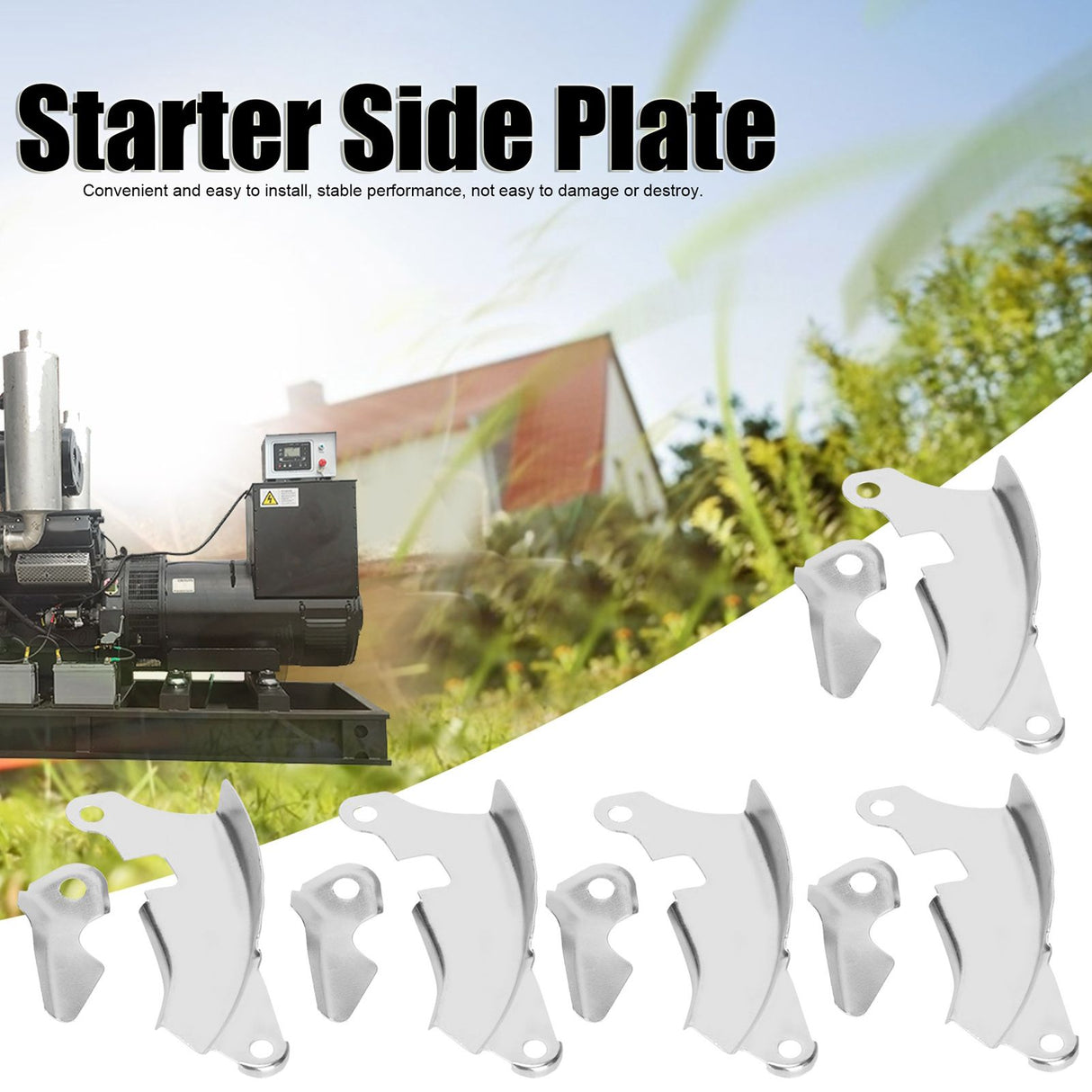 5Set Starter Side Plate Replacement Fit for 168F GX160/170F 2‑3KW Gasoline Engine Generator Part