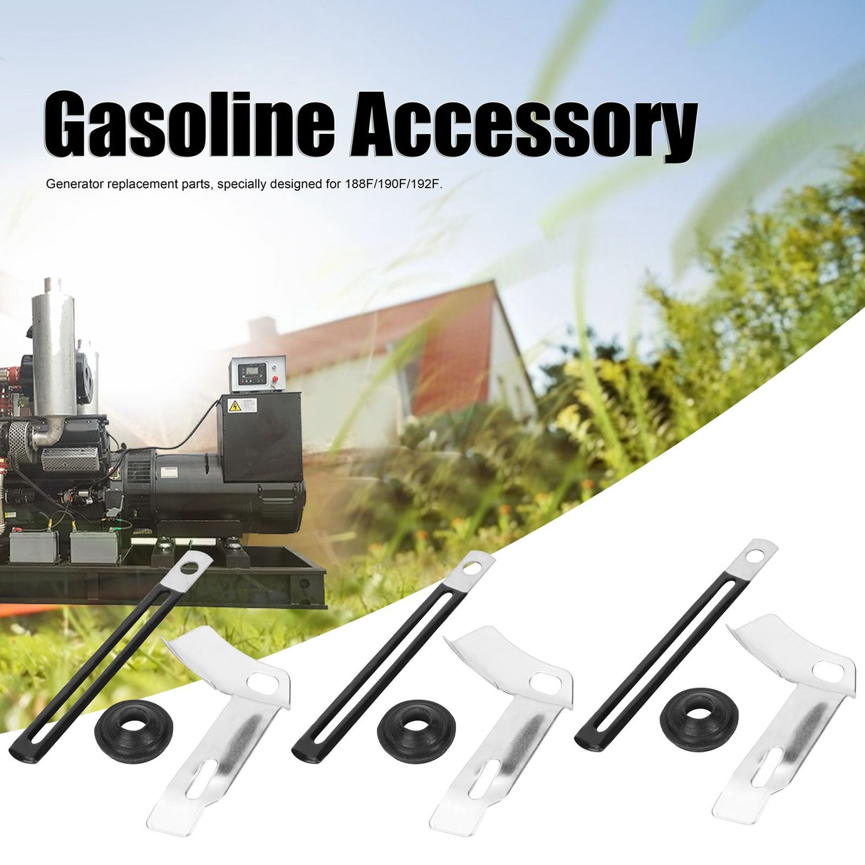 3Set Flywheel Side Cover Tension Disc Alarm Plug Kit for 188F/190F/192F Gasoline Generator