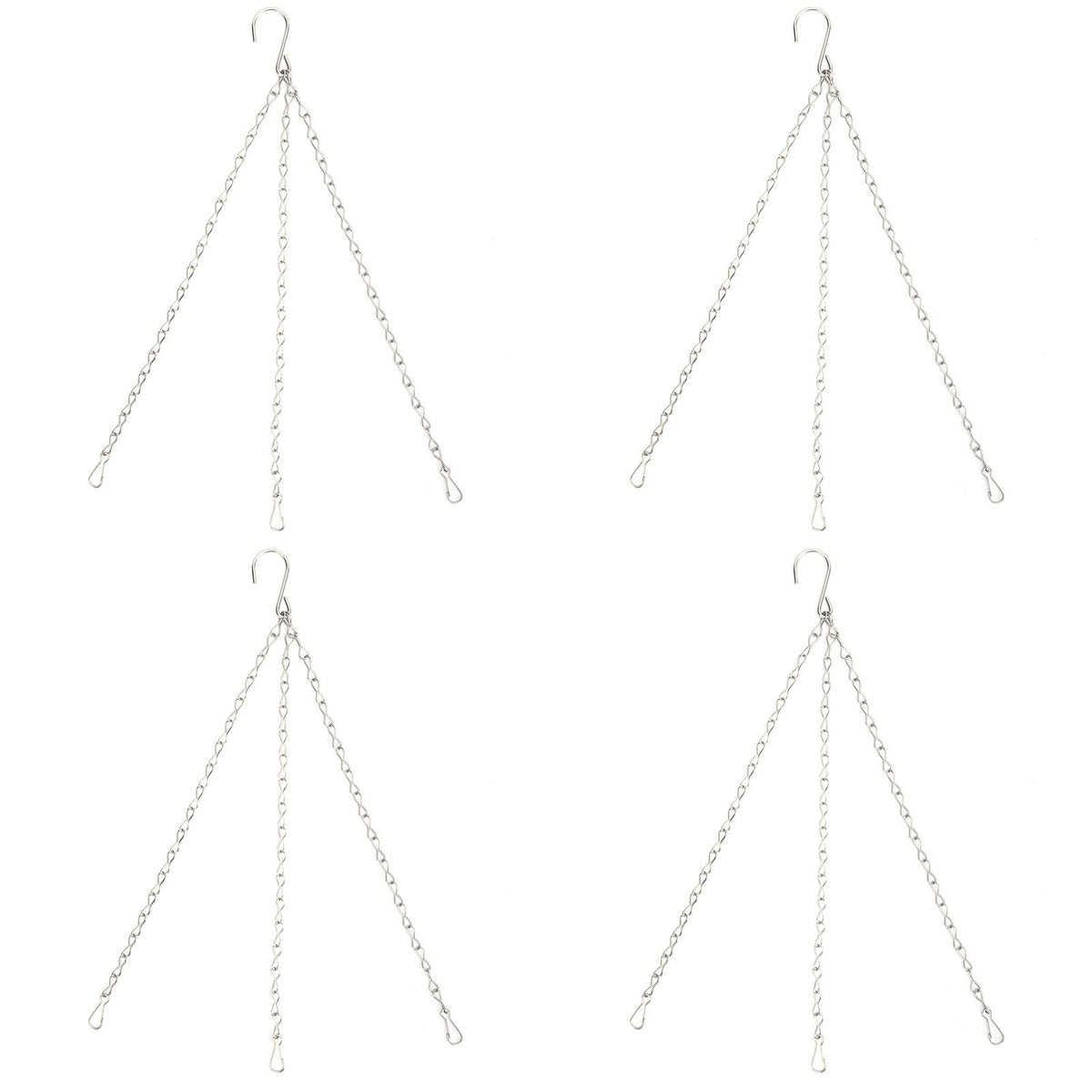 4Pcs Hanging Chain with Hooks 304 Stainless Steel Garden Flower Pot Plant Hangers Replacement