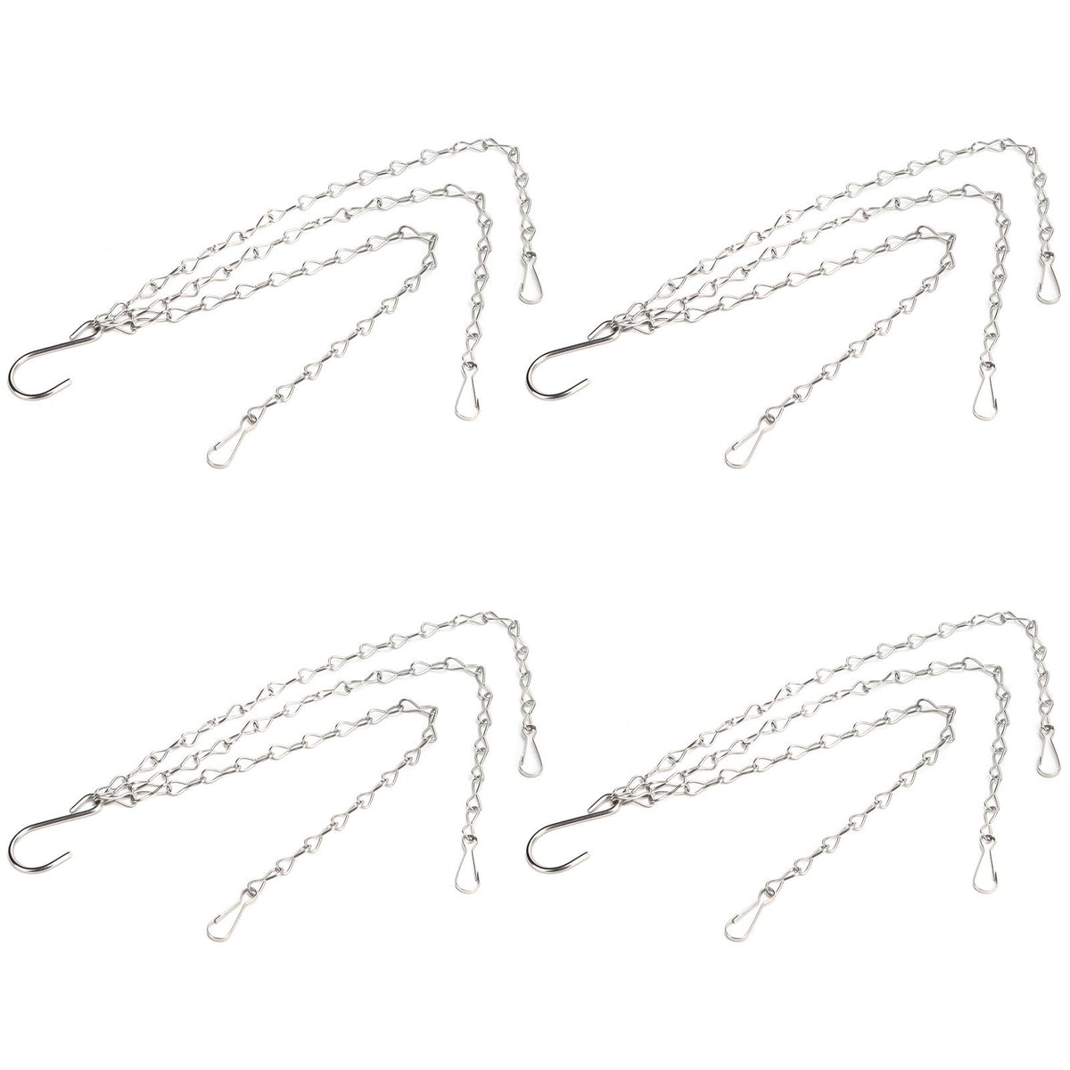 4Pcs Hanging Chain with Hooks 304 Stainless Steel Garden Flower Pot Plant Hangers Replacement