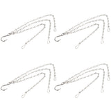 4Pcs Hanging Chain with Hooks 304 Stainless Steel Garden Flower Pot Plant Hangers Replacement - Front View