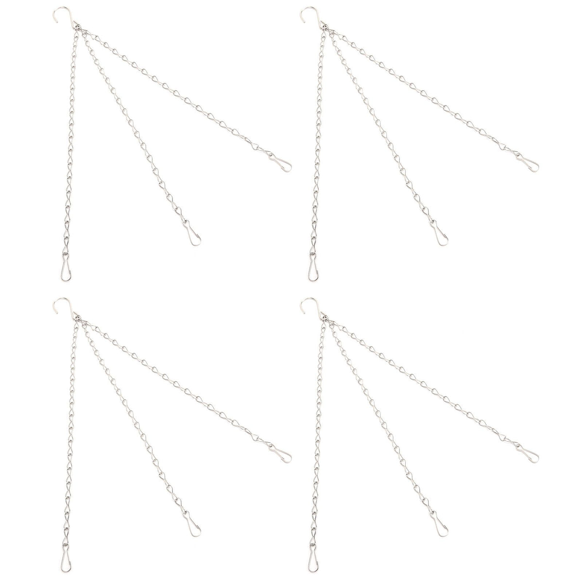 4Pcs Hanging Chain with Hooks 304 Stainless Steel Garden Flower Pot Plant Hangers Replacement