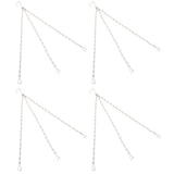 4Pcs Hanging Chain with Hooks 304 Stainless Steel Garden Flower Pot Plant Hangers Replacement - Top-Down View