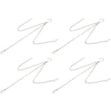 4Pcs Hanging Chain with Hooks 304 Stainless Steel Garden Flower Pot Plant Hangers Replacement - 45-Degree Angle