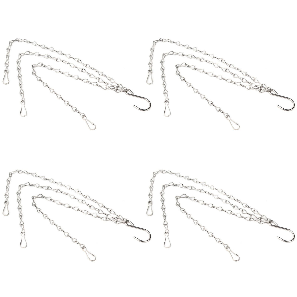 4Pcs Hanging Chain with Hooks 304 Stainless Steel Garden Flower Pot Plant Hangers Replacement