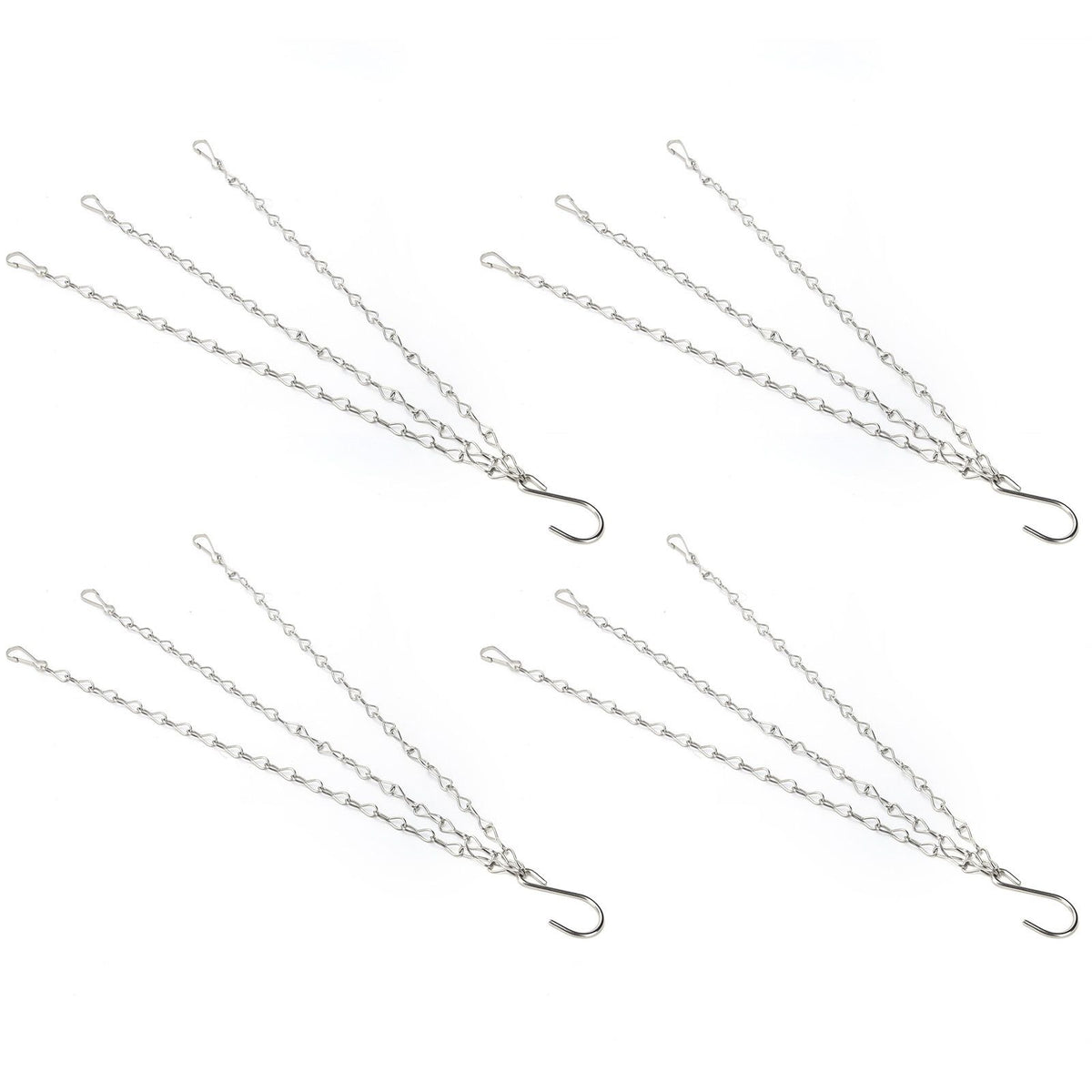 4Pcs Hanging Chain with Hooks 304 Stainless Steel Garden Flower Pot Plant Hangers Replacement