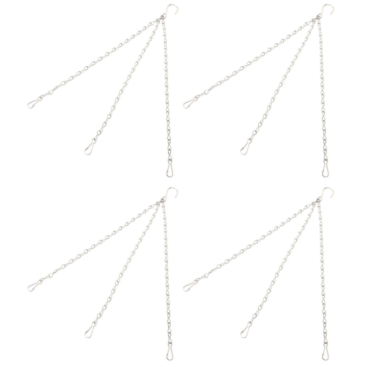 4Pcs Hanging Chain with Hooks 304 Stainless Steel Garden Flower Pot Plant Hangers Replacement