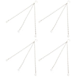 4Pcs Hanging Chain with Hooks 304 Stainless Steel Garden Flower Pot Plant Hangers Replacement - Low Angle