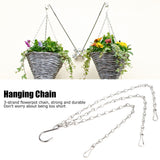 4Pcs Hanging Chain with Hooks 304 Stainless Steel Garden Flower Pot Plant Hangers Replacement - Extra Image