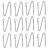12pcs Plant Hanging Chains with Dual Hooks 58.5cm/23in with Bearing 3000g/6.6lbs for Garden Flower Suspension