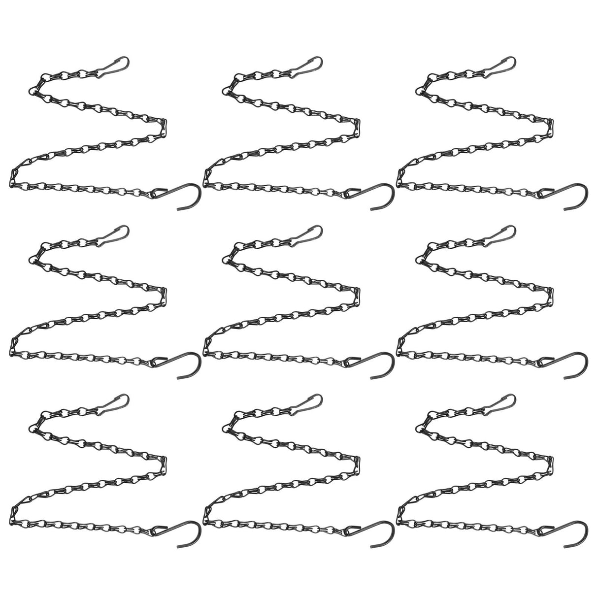 12pcs Plant Hanging Chains with Dual Hooks 58.5cm/23in with Bearing 3000g/6.6lbs for Garden Flower Suspension
